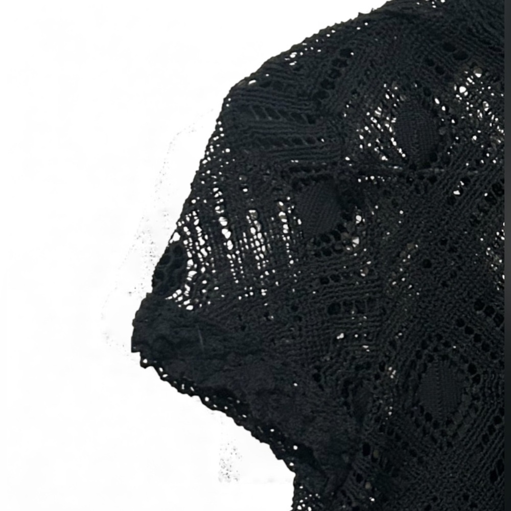 💐ZARA Black Lace Layered Top Size Small - Picture 2 of 2